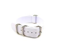 MFUPR Sports Watch Strap Nylon Watch Strap 18mm 20mm 22mm 24mm Sports Water-proof Watch Strap 5 Rings Buckle Watch Band(White,22mm)