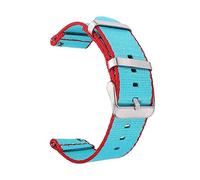 MFUPR Sports Watch Strap Nylon Watch Strap Rainbow Canvas Watch Band Watch Replacement Wristband 20mm 22mm Watch Accessories(Light Blue Red,20mm)
