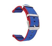 MFUPR Sports Watch Strap Nylon Watch Strap Rainbow Canvas Watch Band Watch Replacement Wristband 20mm 22mm Watch Accessories(Blue Red,22mm)