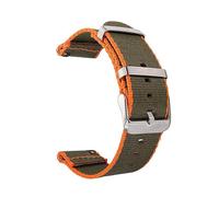 MFUPR Sports Watch Strap Nylon Watch Strap Rainbow Canvas Watch Band Watch Replacement Wristband 20mm 22mm Watch Accessories(Army Green Orange,22mm)