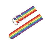 MFUPR Sports Watch Strap Woven Nylon Watch Strap 20mm 22mm 24mm Water-proof Watch Strap Watch Replacement Wristband(Rainbow S,22mm)