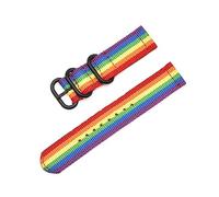 MFUPR Sports Watch Strap Woven Nylon Watch Strap 20mm 22mm 24mm Water-proof Watch Strap Watch Replacement Wristband(Rainbow B,24mm)