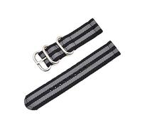 MFUPR Sports Watch Strap Woven Nylon Watch Strap 20mm 22mm 24mm Water-proof Watch Strap Watch Replacement Wristband(Black Grey S,24mm)