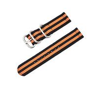 MFUPR Sports Watch Strap Woven Nylon Watch Strap 20mm 22mm 24mm Water-proof Watch Strap Watch Replacement Wristband(Black Orange S,22mm)