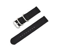 MFUPR Sports Watch Strap Woven Nylon Watch Strap 20mm 22mm 24mm Water-proof Watch Strap Watch Replacement Wristband(Black S,22mm)