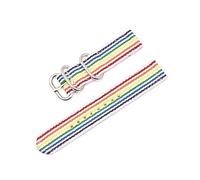 MFUPR Sports Watch Strap Woven Nylon Watch Strap 20mm 22mm 24mm Water-proof Watch Strap Watch Replacement Wristband(Colorful S,24mm)