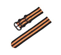 MFUPR Sports Watch Strap Woven Nylon Watch Strap 20mm 22mm 24mm Water-proof Watch Strap Watch Replacement Wristband(Black Orange B,20mm)