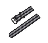 MFUPR Sports Watch Strap Woven Nylon Watch Strap 20mm 22mm 24mm Water-proof Watch Strap Watch Replacement Wristband(Black Grey B,24mm)