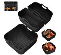 MFUSUL 3 piezas Airfryer silicona molde freidora de aire caliente accesorios reutilizable uso en lugar de papel de horno Airfryer accesorios de silicona para Philips NA230, Cosori, Tefal, Ninja