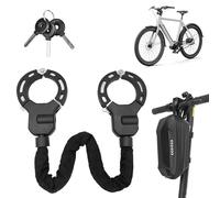 MFUSUL Candado Patinete Electrico, Candado Bicicleta, Candado Antirrobo para Scooters con 3 Llave y Bolsa Impermeable, Alta Seguridad Antirrobo Cadena para Patinete Eléctricas, Motos