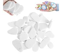 MFUSUL Juego de 18 piedras para pintar, 5 - 8 cm, piedras blancas, planas, piedra natural, mandala, manualidades, jardín, maceta, acuario, decoración