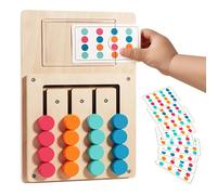 MFUSUL Juego de Memoria para Personas con Demencia,Juego de Cartas de Madera con 12 Piedras de Colores,emparejamiento Simple para Adultos Mayores con alzhéimer y trastornos visuales