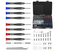 MFUSUL Kit de herramientas de reparación de gafas, juego de herramientas con tornillos pequeños, almohadillas para la nariz, pinzas, paño de limpieza y destornilladores de precisión, adecuado para