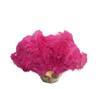 MFWHEFJ Abanico De Plumas Abanico de Plumas Azules de 13 Bone Lake for espectáculos de Baile, Fiestas de Halloween, Bodas, escenarios, Abanico de Plumas esponjosas de Mano(Light Pink,Big 130cm 2pcs)