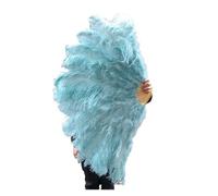 MFWHEFJ Abanico De Plumas Abanico de Plumas Azules de 13 Bone Lake for espectáculos de Baile, Fiestas de Halloween, Bodas, escenarios, Abanico de Plumas esponjosas de Mano(Dark Pink,Big 130cm 2pcs)