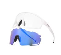 MFWHEFJ Gafas Ciclismo 1 Glasses With 2 Modes Photochromic Cycling Eyewear Lens Bike Mountain Bicycle Goggle Sport Fishing Running Sunglasses(2 Lens Color 10)