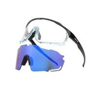 MFWHEFJ Gafas Ciclismo 1 Glasses With 2 Modes Photochromic Cycling Eyewear Lens Bike Mountain Bicycle Goggle Sport Fishing Running Sunglasses(2 Lens Color 4)