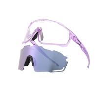 MFWHEFJ Gafas Ciclismo 1 Glasses With 2 Modes Photochromic Cycling Eyewear Lens Bike Mountain Bicycle Goggle Sport Fishing Running Sunglasses(2 Lens Color 8)