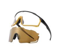 MFWHEFJ Gafas Ciclismo 1 Glasses With 2 Modes Photochromic Cycling Eyewear Lens Bike Mountain Bicycle Goggle Sport Fishing Running Sunglasses(2 Lens Color 2)