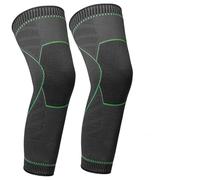 MFWHEFJ Mangas Para Piernas 1 par de rodilleras compresión deportivas for piernas completas, soporte protector(Style C-Green-2Pcs)