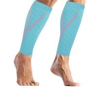 MFWHEFJ Mangas Para Piernas Manga de compresión for pantorrillas for hombres y mujeres. Calcetines sin pie que ayudan a los corredores a aliviar el dolor espinillas(Pink,XL)