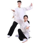 MFWHEFJ Ropa De Tai Chi Traje clásico de Kung Fu for Hombres y Mujeres, Traje Tradicional Chino antimanga for práctica Tai Chi, Camisetas Marciales Vintage, Camisa(Color01,XXS)