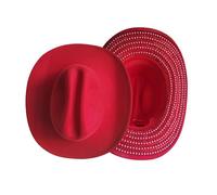 MFWHEFJ Sombrero Cowboy Fedora Hat Curled Edge Cowboy Party Knight(Color-03)
