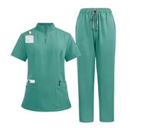 MFWHEFJ Uniforme Enfermera Bata de Laboratorio, Pantalones, Conjunto Uniforme médico quirúrgico, Ropa Trabajo Hospital, Traje for Mascotas, Enfermera(Color 3,XXL)
