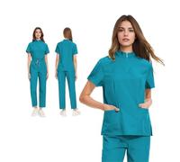 MFWHEFJ Uniforme Enfermera Conjunto de exfoliación for quirófano, Uniforme médico, Ropa Trabajo for Hospital Mascotas, Traje Enfermera for clínica Dental(Color 6,S)