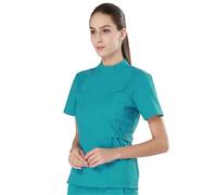 MFWHEFJ Uniforme Enfermera Conjunto de Uniformes médicos Tradicionales for Enfermera, Ropa Trabajo Dental for Hombres y Mujeres, Traje Exfoliante médico Popelina(Color 3,L)