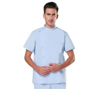 MFWHEFJ Uniforme Enfermera Conjunto de Uniformes médicos Tradicionales for Enfermera, Ropa Trabajo Dental for Hombres y Mujeres, Traje Exfoliante médico Popelina(Color 17,S)