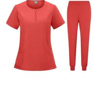 MFWHEFJ Uniforme Enfermera Uniforme médico elástico, Conjunto de exfoliación quirúrgica Hospital, Tops, Pantalones, Ropa Trabajo enfermería, médicos(Color 10,S)