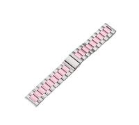 MFXFKOKGAX Correa De Acero Inoxidable Compatible For Samsung Galaxy 6/5 Pro/7/FE/4/Classic. Compatible For Amazfit GTS-GTR-4-3-2-2e-mini(Silver pink 14,22mm watch band)