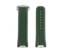 MFXFKOKGAX Correa De Reloj Silicona Y Caucho Compatible For Omega Seamaster 300 AT150. Compatible For Rolex Black Green Water Ghost. Hebilla Plegable(Green silver)