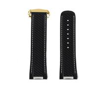 MFXFKOKGAX Correa De Reloj Silicona Y Caucho Compatible For Omega Seamaster 300 AT150. Compatible For Rolex Black Green Water Ghost. Hebilla Plegable(Black gold)