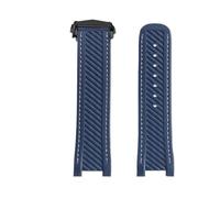 MFXFKOKGAX Correa De Reloj Silicona Y Caucho Compatible For Omega Seamaster 300 AT150. Compatible For Rolex Black Green Water Ghost. Hebilla Plegable(Blue black)