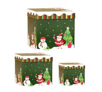 MFYOUPK Cajas apilables de Navidad, 3 piezas para, Papá Noel, muñeco de nieve, alce, árbol de Navidad, decoración de anidación con para vacaciones, Año Nuevo, niños, cumpleaños