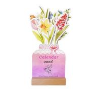 MFYOUPK Calendario de Escritorio Flores Florecientes 2026,Mini Calendario Decorativo Floral De Pie,Planificador Decorativo para Oficina Escuela Dormitorio | Organizador Mensual para Estudio y Aula
