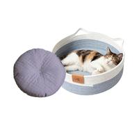 MFYOUPK Cama para gatos, tejido de cuerda de algodón - Cama de dormir para mascotas, cesta para gatos, , conejos, perros pequeños, almacenamiento de aperitivos, dormitorio