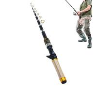 MFYOUPK Caña de Pescar Retráctil | Caña Extensible para Pesca En Agua Salada - Equipo Portátil de Lanzamiento Suave para Pesca Desde Orilla Embarcación Kayak Muelle Viaje