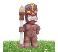 MFYOUPK Estatua Hawái con Luz Solar, Adornos para Jardín Decoración Hawaii, Figuras de Antorcha para Balcón Entrada Iluminación Exterior Decorativa