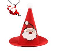 MFYOUPK Gorro De Papá Noel para Mascotas,Lindo Cálido Ajustable Accesorio Festivo para La Cabeza - Gorro De Papá Noel De Invierno para Gatitos,para Dragón Barbudo Mediano Grande Pequeño Fiesta Sesión