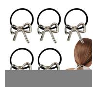 MFYOUPK Lazos Para El Pelo Con Moño,5 Piezas De Accesorios De Metal | Bandas Para El Pelo Que No Causan Daño,Para Compras Bodas Viajes Celebraciones Escuela Excursiones Informales Celebración Chicas