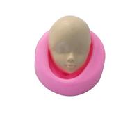 MFYOUPK Moldes faciales de silicona,Linda Cara de Bebé Moldes de Silicona Caras de Muñecas para Manualidades - Molde pequeño para manualidades de azúcar, arcilla, jabón, resina, Chocolate, molde para