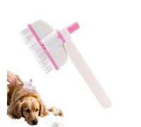 MFYOUPK Peine para perro para desprendimiento - Peine giratorio para el pelo de gato, cepillo autolimpiante para el cepillado diario, rutina de desprendimiento, temporada de desprendimiento interior