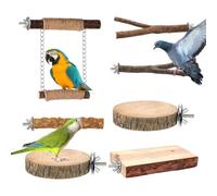 MFYOUPK Percha para Jaula De Pájaros | Set Y Bandeja Madera Tus Aves | Percha para Conures | Aves: Loros, Periquitos, Ninfas, Cotorras, Cacatúas, Agapornis, Pinzones y Canarios