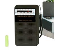 MFYOUPK Radio FM Portátil - Radio Pequeña a Pilas con Alerta Meteorológica,Herramienta de Alerta Meteorológica y Accesorios de Supervivencia para Senderismo Escalada y Excursionismo