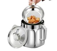 MFYOUPK Recipiente para Grasa de Bacon | Gran Capacidad y Multifunción | Bote para Grasa de Tocino con Filtro,Para Freír, Marinar, Conservación De Alimentos, Salsa, Vinagre, Verduras Y