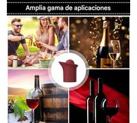 MFYOUPK Tapón Para Vino, Tapón De Silicona Para Champagne Y Vino, Sellado Hermético Ahorrador Para Cocina Cerveza Vodka Bourbon Bar Hogar Restaurante Fiesta Camping Vacaciones Picnic