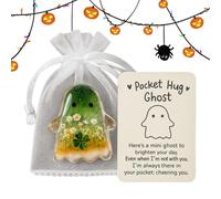 MFYOUPK Tarjetas de Bolsillo Halloween Afirmativas - Tarjetas Positivas para Amigos | Souvenir Motivacional con Fantasma Murciélago Dios de la Muerte para Halloween Viajes Trabajo Reuniones